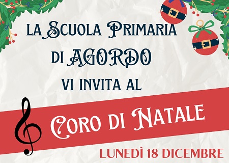 Coro di Natale lunedì 18 dicembre ore 15:00